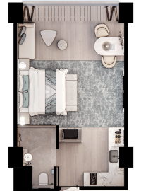 1BR Junior Suite Floor Plan